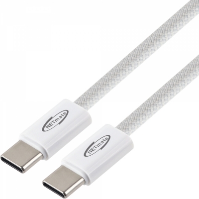 강원전자 넷메이트 USB2.0 마그네틱 C타입 60W 고속충전 케이블 2m (화이트) NM-UCC2602WM