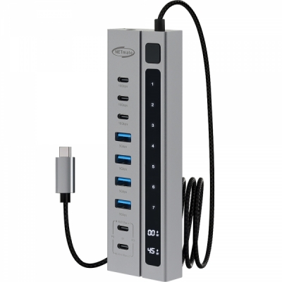 강원전자 넷메이트 USB3.2 C타입 9포트 허브(PD충전 2포트) NM-UBC3145