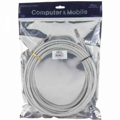 LS전선 CAT.6A UTP Slim 랜 케이블 10m (그레이) NMX-LS6AUS100G