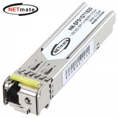 강원전자 넷메이트 기가비트 싱글모드 SFP BiDi 광 모듈(TX1550nm/RX1310nm/20km) NM-SFS1GT1520