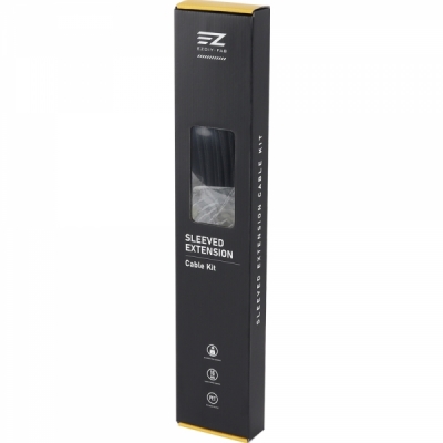 강원전자 넷메이트 PSU 연장 16AWG 슬리빙 케이블 세트 (블랙 4종) [EZDIY-FAB] NM-DPI212