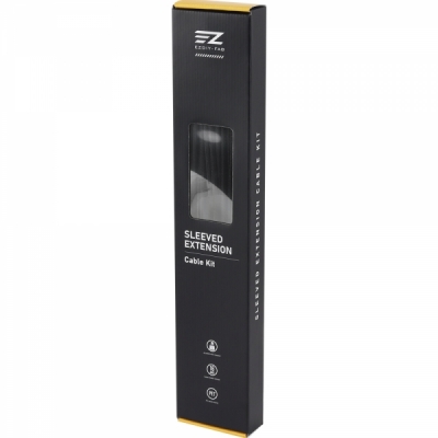 강원전자 넷메이트 PSU 연장 16AWG 슬리빙 케이블 세트 (카본/그레이 4종) [EZDIY-FAB] NM-DPI2275