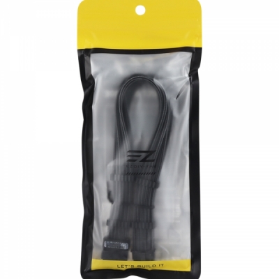 강원전자 넷메이트 PCI-E 5.0 12VHPWR 연장 슬리빙 케이블 세트 (카본/그레이) [EZDIY-FAB] NM-DPR17910