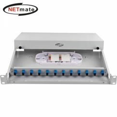 강원전자 넷메이트 12포트 1U 랙 타입 광분배함(SC 어댑터 포함) NM-FDRS12