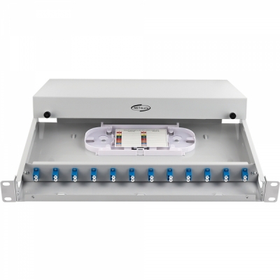 강원전자 넷메이트 12포트 1U 랙 타입 광분배함(LC 어댑터 포함) NM-FDRL12