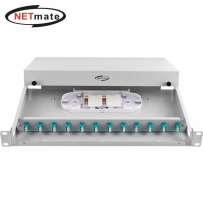 강원전자 넷메이트 12포트 1U 랙 타입 광분배함(OM3 LC 어댑터 포함) NM-FDRL12M3