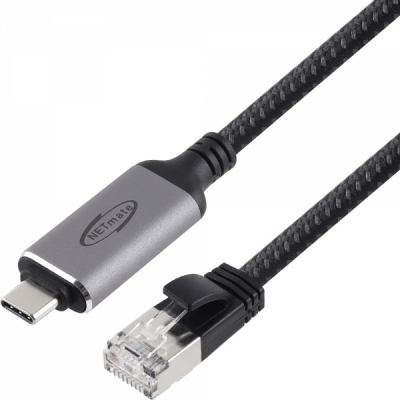 강원전자 넷메이트 랜케이블 일체형 USB Type C 기가비트 랜카드 (5m) NM-UCRJ50