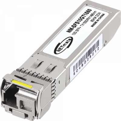 강원전자 넷메이트 10G 싱글모드 SFP+ BiDi 광 모듈(TX1550nm/RX1490nm/80km) NM-SFS10GT1580