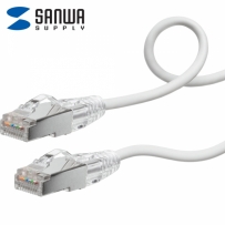 강원전자 산와서플라이 CAT.7 SSTP Flexible Slim 랜 케이블 2m (화이트) KB-SL7YS-02W