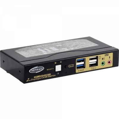 강원전자 넷메이트 8K 지원 Displayport KVM 2:1 스위치(USB) NM-DK8302S