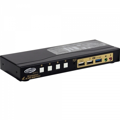 강원전자 넷메이트 8K 지원 Displayport KVM 4:1 스위치(USB) NM-DK8304S