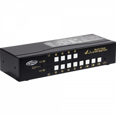 강원전자 넷메이트 Multi-View 듀얼 4K HDMI KVM 4:1 스위치(USB) NM-HKM4304D