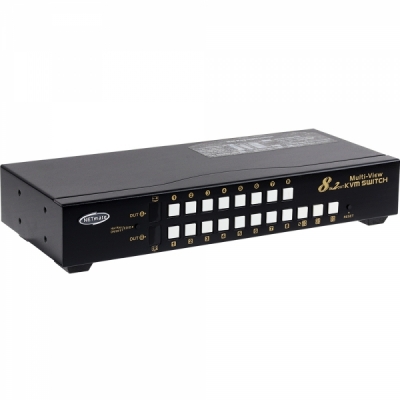 강원전자 넷메이트 Multi-View 듀얼 4K HDMI KVM 8:1 스위치(USB) NM-HKM4308D