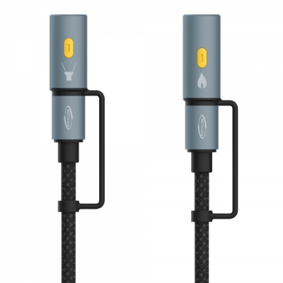 강원전자 넷메이트 라이터 & LED 손전등 캠핑용 USB C타입 케이블 NM-UCLL12