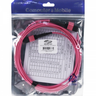강원전자 넷메이트 OM4 12C MPO 광점퍼코드 3m NM-MP41203
