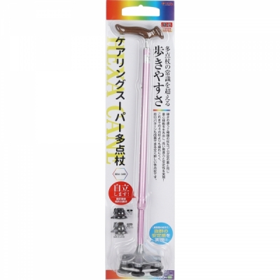 강원전자 더돌봄 프리미엄 6발 자립형 오른손 지팡이(핑크) DB-CSTBC02