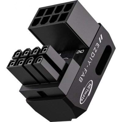 강원전자 넷메이트 PCI-E 8핀 변환 어댑터 (블랙/STD 180도/단품) [EZDIY-FAB] NM-DPI226