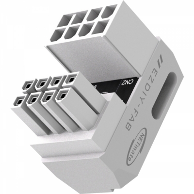 강원전자 넷메이트 PCI-E 8핀 변환 어댑터 (화이트/RVS 180도/단품) [EZDIY-FAB] NM-DPI2265