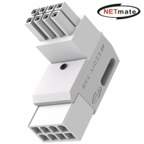 강원전자 넷메이트 PCI-E 8핀 변환 어댑터 (화이트/RVS 90도/단품) [EZDIY-FAB] NM-DPI2267