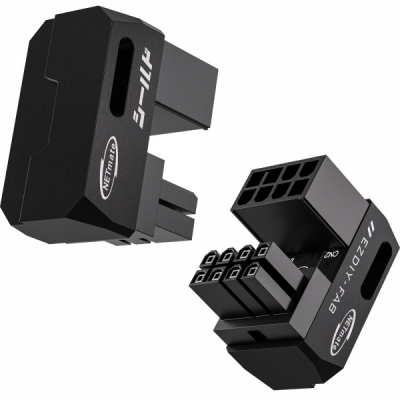 강원전자 넷메이트 PCI-E 8핀 변환 어댑터 (블랙/STD 180도/2PACK) [EZDIY-FAB] NM-DPI2268