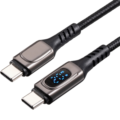 강원전자 산와서플라이 USB2.0 C타입 100W 고속충전 디스플레이 케이블 1m 500-USB076