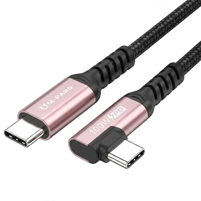 강원전자 엠파드 USB3.2 Gen2 C타입 100W 고속충전 꺾임 케이블 1.5m MP-MH099