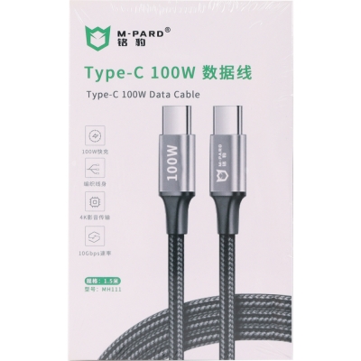 강원전자 엠파드 USB3.2 Gen2 C타입 100W 고속충전 케이블 1.2m MP-MH111