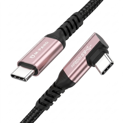 강원전자 엠파드 USB3.2 Gen2 C타입 100W 고속충전 꺾임 케이블 1m MP-MH240