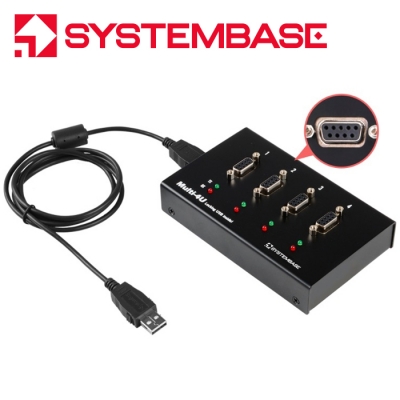 시스템베이스 USB2.0 to 4포트 RS232 컨버터 Multi-4/USB RS232 (DB9F)