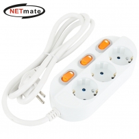 강원전자 넷메이트 SAFE 멀티탭 3구 개별 접지 1.5m NM-315SFS