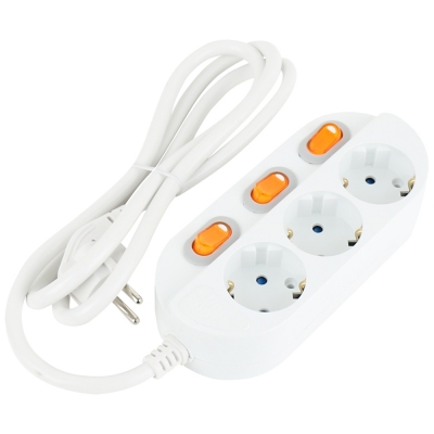 강원전자 넷메이트 SAFE 멀티탭 3구 개별 접지 1.5m NM-315SFS