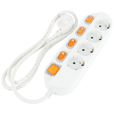 강원전자 넷메이트 SAFE 멀티탭 4구 개별 접지 5m NM-450SFS