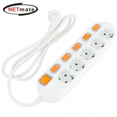 강원전자 넷메이트 SAFE 멀티탭 5구 개별 접지 3m NM-530SFS