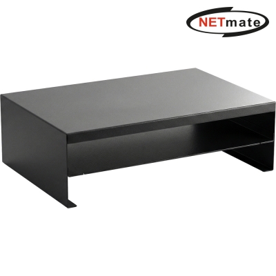 강원전자 넷메이트 다용도 2단 메탈 받침대, 400x260x125mm 블랙 NM-AM400BF