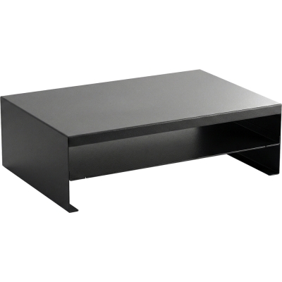 강원전자 넷메이트 다용도 2단 메탈 받침대, 400x260x125mm 블랙 NM-AM400BF