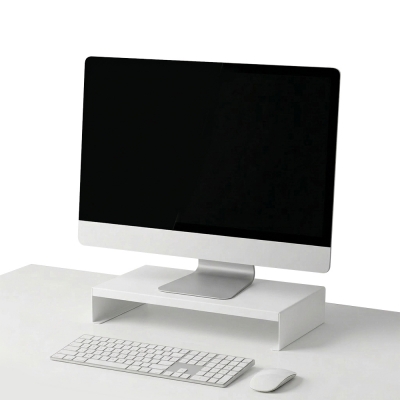 강원전자 넷메이트 다용도 메탈 받침대 400x240x80mm 화이트 NM-AM400WH