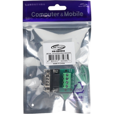 강원전자 넷메이트 DB9M / 4핀 터미널 블록 젠더 NM-DB9M08