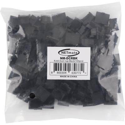 강원전자 넷메이트 RJ-45 랜포트 보호 초박형 먼지 마개 (블랙/100개) NM-DCRBK