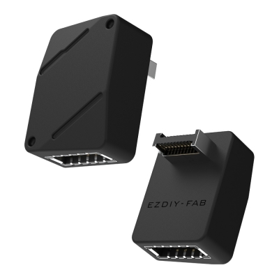 강원전자 넷메이트 USB3.2 Gen2 Type E 변환 어댑터, 블랙 RVS 90도 [EZDIY-FAB] NM-DPC2651