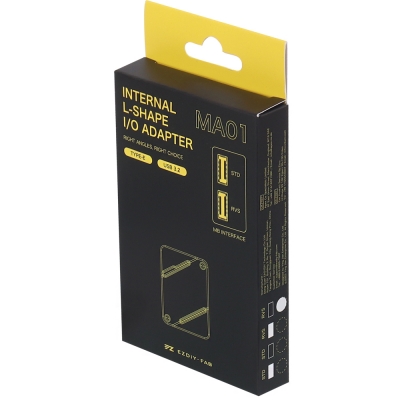 강원전자 넷메이트 USB3.2 Gen2 Type E 변환 어댑터, 블랙 RVS 90도 [EZDIY-FAB] NM-DPC2651