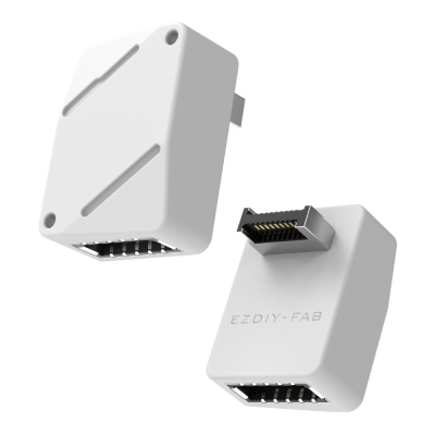 강원전자 넷메이트 USB3.2 Gen2 Type E 변환 어댑터, 화이트 STD 90도 [EZDIY-FAB] NM-DPC2652