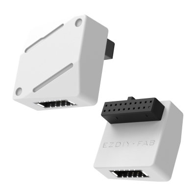 강원전자 넷메이트 USB3.0 20핀 헤더 Type E 변환 어댑터, 화이트 STD [EZDIY-FAB] NM-DPC2672