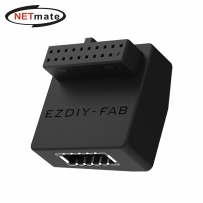 강원전자 넷메이트 USB3.0 20핀 헤더 Type E 변환 어댑터, 블랙 STD [EZDIY-FAB] NM-DPC267