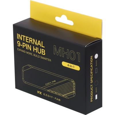 강원전자 넷메이트 USB2.0 10핀 헤더 어댑터, 블랙 [EZDIY-FAB] NM-DPI263
