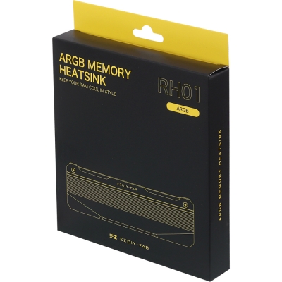 강원전자 넷메이트 ARGB 알루미늄 메모리 방열판, 화이트 단품 [EZDIY-FAB] NM-DPI2681