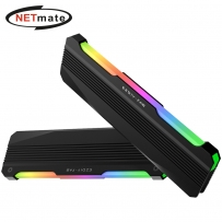 강원전자 넷메이트 ARGB 알루미늄 메모리 방열판, 블랙 2개 세트 [EZDIY-FAB] NM-DPI2682
