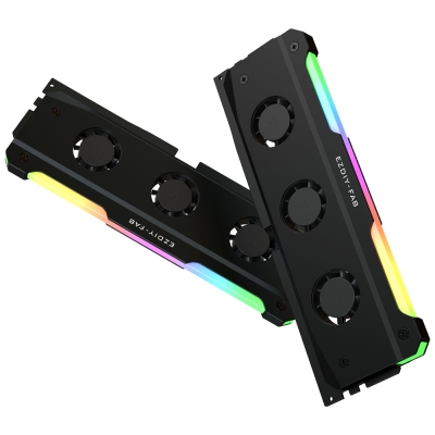 강원전자 넷메이트 ARGB PWM 터보 쿨링 메모리 쿨러, 블랙 2개 세트 [EZDIY-FAB] NM-DPI2692