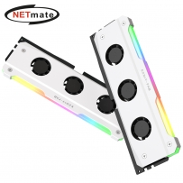 강원전자 넷메이트 ARGB PWM 터보 쿨링 메모리 쿨러, 화이트 2개 세트 [EZDIY-FAB] NM-DPI2693