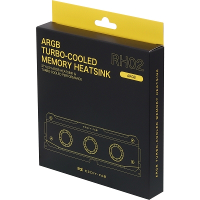 강원전자 넷메이트 ARGB PWM 터보 쿨링 메모리 쿨러, 블랙 단품 [EZDIY-FAB] NM-DPI269