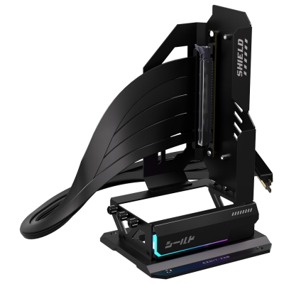 강원전자 넷메이트 PCI-E 5.0 라이저 케이블 600mm ARGB 지지대 키트, 블랙 [EZDIY-FAB] NM-HPI3452